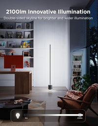 Floor Lamp 3 with Luminblend+ Technology, 2100Lm Standing Lamp, Work with Matter,1000K-10000K Modern Floor Lamps for Living Room, Bedroom, Office, Corner Lamp with Dynamic Scenes, Daysync