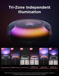 RGBIC Ripple & Nebula Floor Lamp, Smart LED Corner Floor Light with Adjustable Projection Effects, App & Voice Control, Warm and Cool White Standing Lamp for Living Room, Bedroom, Gaming Room