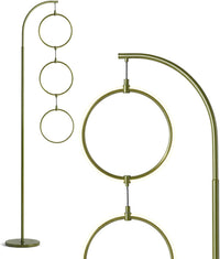 Nova 74 In. Antique Brass Industrial 3-Light LED Energy Efficient Floor Lamp with Built-In 3-Way Dimmer Function FL-NVA-BRS