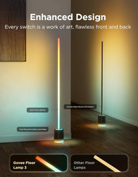 Floor Lamp 3 with Luminblend+ Technology, 2100Lm Standing Lamp, Work with Matter,1000K-10000K Modern Floor Lamps for Living Room, Bedroom, Office, Corner Lamp with Dynamic Scenes, Daysync